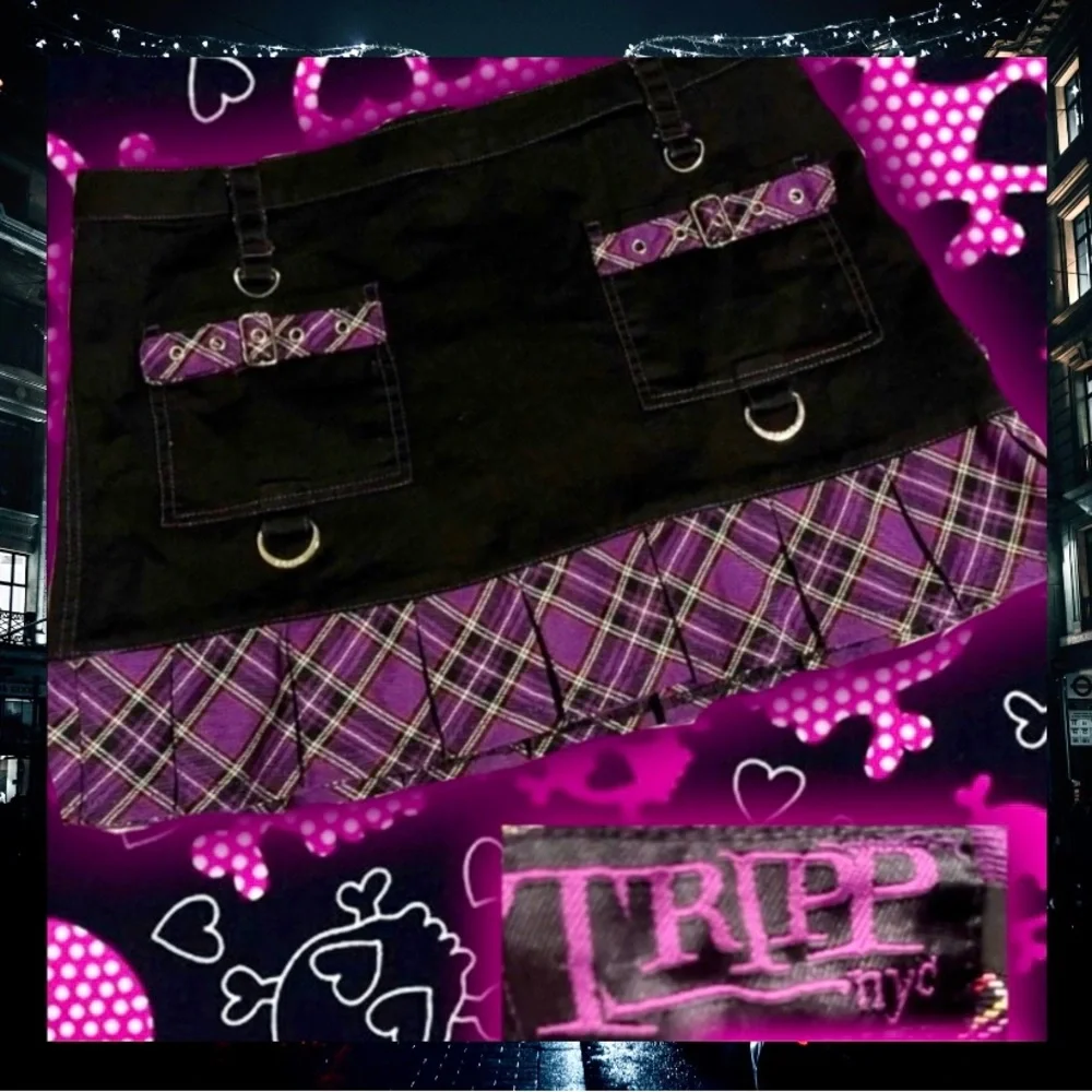 🧚‍♀️Tripp Nyc Purple plaid mini skirt - Picture 4 of 6